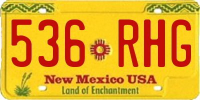 NM license plate 536RHG