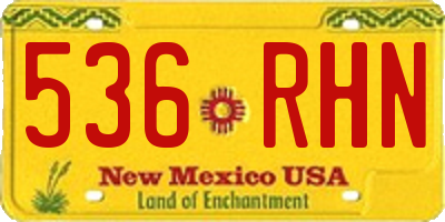 NM license plate 536RHN