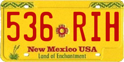NM license plate 536RIH