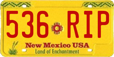 NM license plate 536RIP