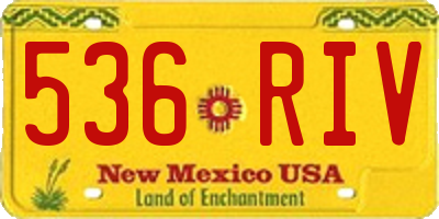 NM license plate 536RIV