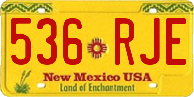 NM license plate 536RJE