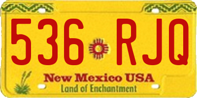 NM license plate 536RJQ