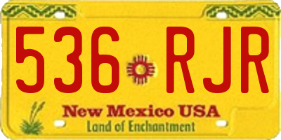 NM license plate 536RJR