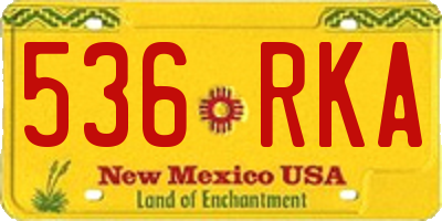 NM license plate 536RKA