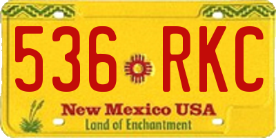 NM license plate 536RKC