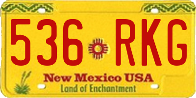 NM license plate 536RKG