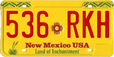 NM license plate 536RKH