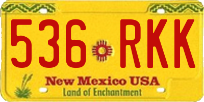 NM license plate 536RKK