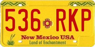 NM license plate 536RKP