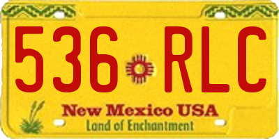 NM license plate 536RLC