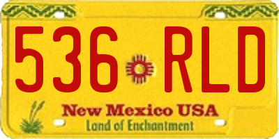 NM license plate 536RLD