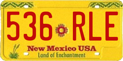 NM license plate 536RLE