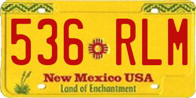 NM license plate 536RLM