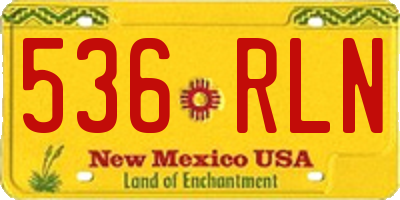 NM license plate 536RLN