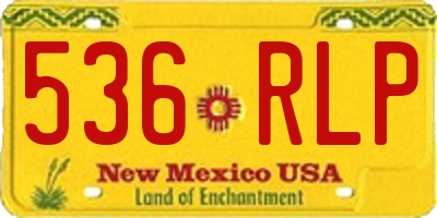 NM license plate 536RLP