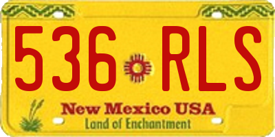 NM license plate 536RLS