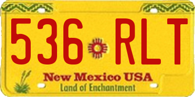 NM license plate 536RLT