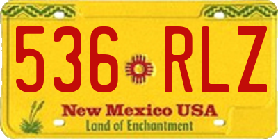 NM license plate 536RLZ