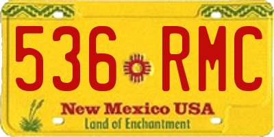 NM license plate 536RMC