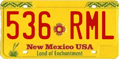 NM license plate 536RML