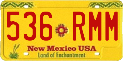 NM license plate 536RMM