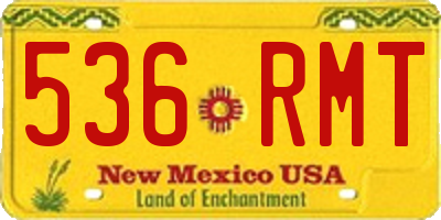NM license plate 536RMT