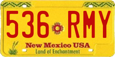 NM license plate 536RMY