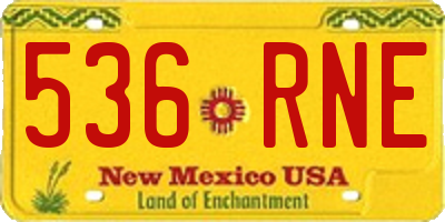 NM license plate 536RNE
