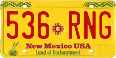 NM license plate 536RNG