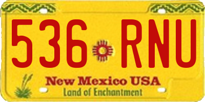 NM license plate 536RNU