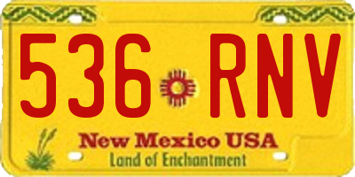 NM license plate 536RNV