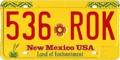 NM license plate 536ROK