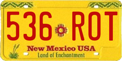 NM license plate 536ROT
