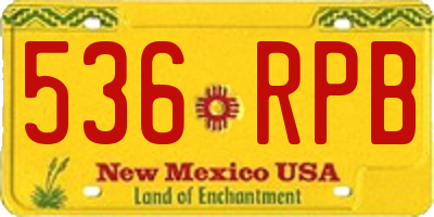 NM license plate 536RPB