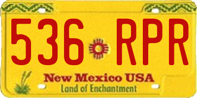 NM license plate 536RPR