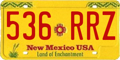 NM license plate 536RRZ