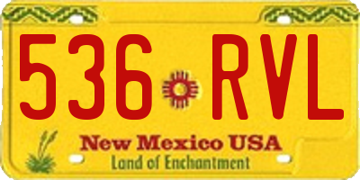 NM license plate 536RVL