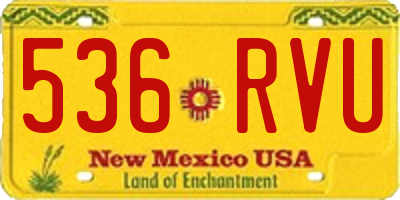NM license plate 536RVU