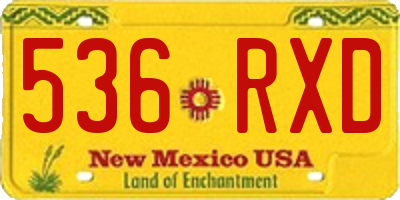 NM license plate 536RXD
