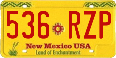 NM license plate 536RZP