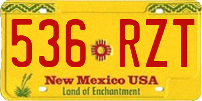 NM license plate 536RZT
