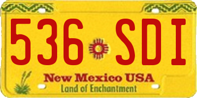 NM license plate 536SDI