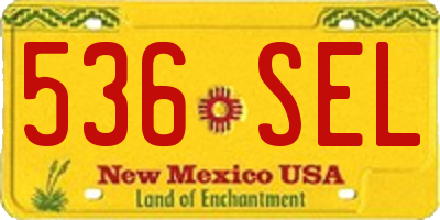 NM license plate 536SEL