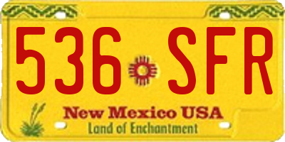 NM license plate 536SFR