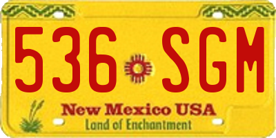 NM license plate 536SGM