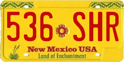 NM license plate 536SHR