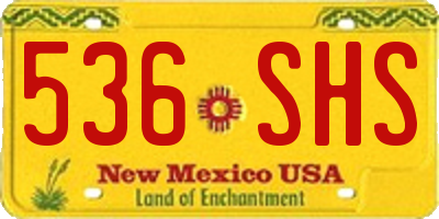 NM license plate 536SHS