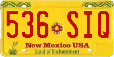 NM license plate 536SIQ