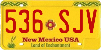 NM license plate 536SJV